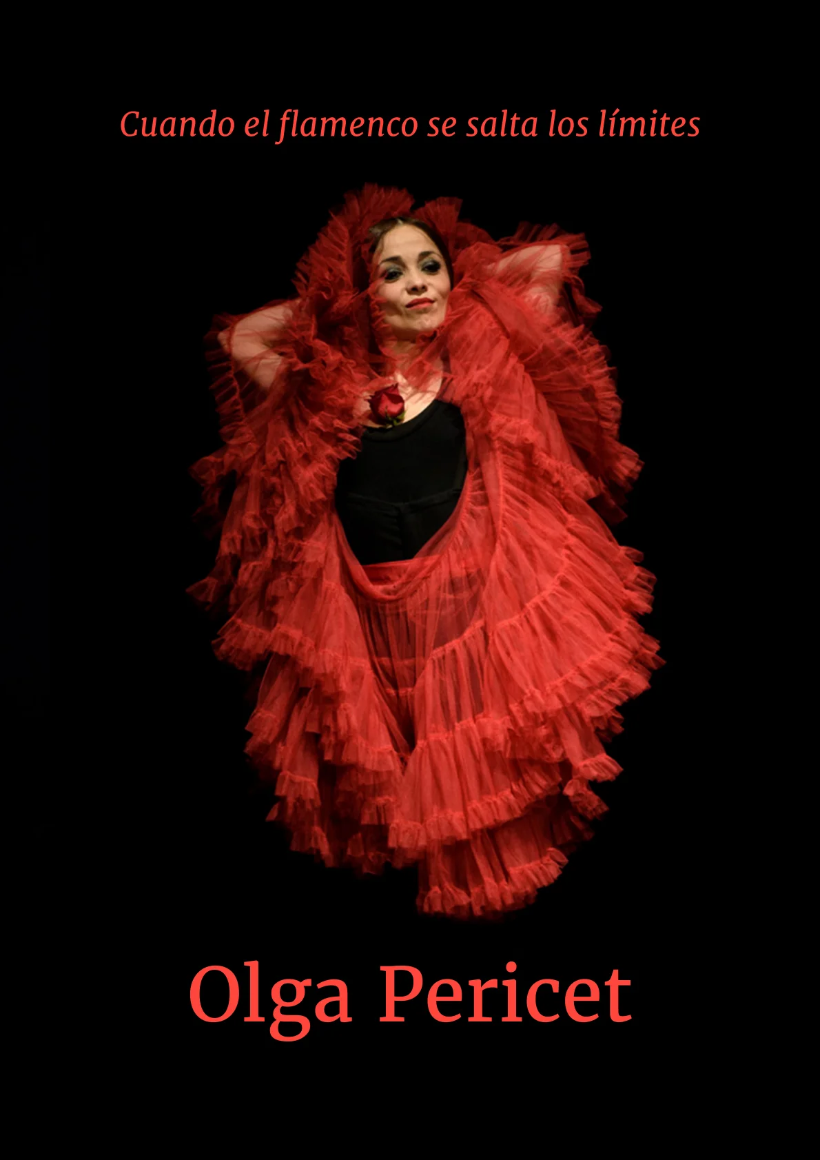 Olga Pericet con vestido rojo de volantes — Cuando el flamenco se salta los límites